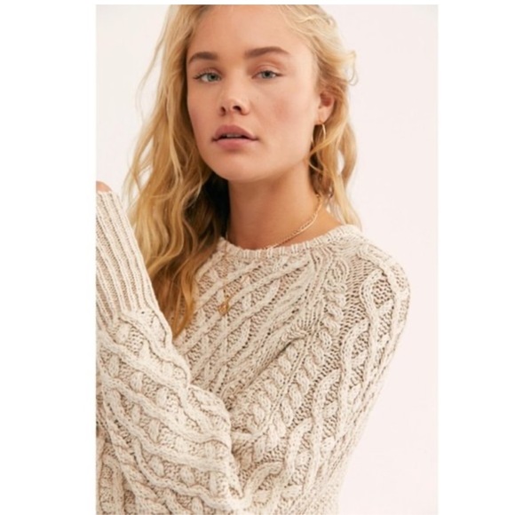 Free People On A Boat Sweater Dress Taupe Sands - Picture 2 of 6